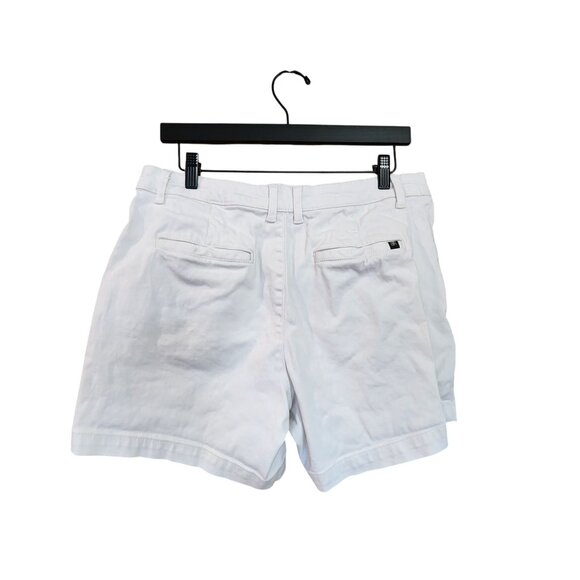 Banana Republic White Cotton Blend Shorts Womens Size 12 - Picture 2 of 3